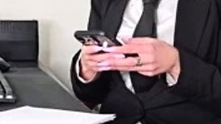 Skinny brunette MILF sucks and fucks a big cock