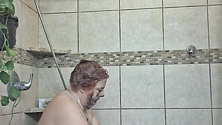 Big Beauty Nurse Vicki Taking a Mud Treatment in My Shower!