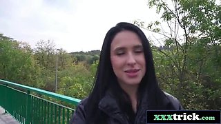 Alyssa Bounty Takes a Euro Babe's Big Dick in Her Bald Pussy