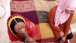 Black arab hoes Chanell Heart and Jayne Doh get their exotic pussies drilled