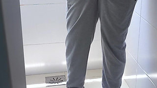 Blowjob and Cum in Mouth While Hubby Showers