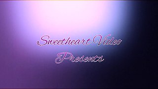 StrapOn Lesbian with big boobs fucks her blonde sexy GF