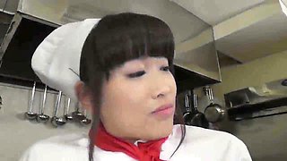 Chinese Wish Sequence four: Buxom Chinese Cook Luvs Poking with Her Mate