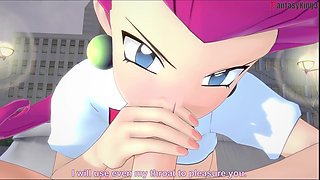 Jessie Rocket hard sex on the park - Poketmonster