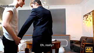 Tutor4k. boy fucks intelligent mature lecturer in all postures she likes