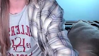 Big Tits Shemale Masturbate her Big Cock