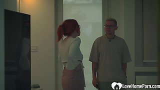 Spying on my stepmom before shagging her