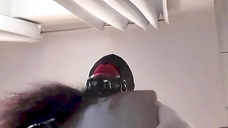 Blindfolded and Gagged MILF Gets Fucked in the Pussy and Mouth