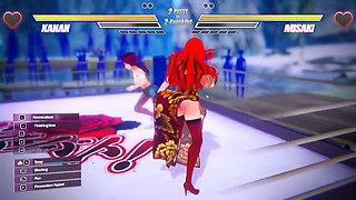 Lesbian Battle BDSM Hentai Game Ep.1 Readhead Lesbian Scissoring and Squirting Fight!