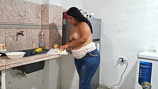 BBW Latina Pandora Strips and Shows off an Outfit