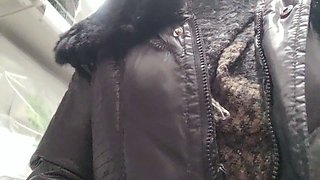 Sexy wife wears lingerie to the supermarket