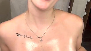 Playing and Oiling My Tits