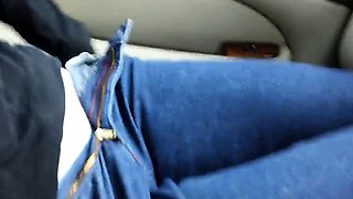 Car Fun in Sexy Lingerie