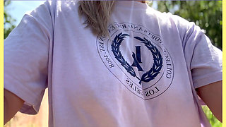 Just a Happy Day Hanging Out Flashing My Tits in Outdoor Flashing Dare