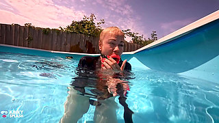 Secret Underwater Kink Session in My Pool Hiding From Neighbours