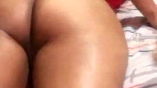 Massage with Cream on My Brunette Mother-in-law's Big Ass