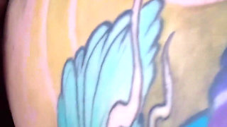 Two Busty Tattooed UK Sluts Hardcore Gangbang Party