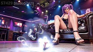 Giantess Shrinks Bar Guy, Makes Him Lick Her Feet, Toes