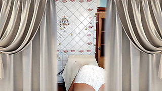 A Mature Ukrainian Woman Shows off Her Figure and Poses for the Camera at Home