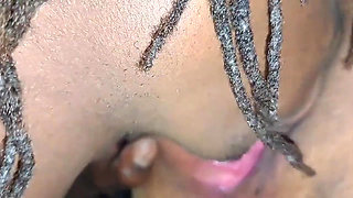 Legs up Sexy Black Man Face Buried Deep in There Eating My Pussy