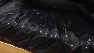 Hot Latex Nurse Got an Orgasm with a Purple Toy He Was Playing with. Second Angle