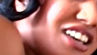 Latina Girl Eats a Big Black Cock Too Huge for Her Mouth