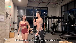 Passionate couple shares sensual gym pleasure with intense anal heat