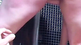 German couple has sex in the bathroom and the sex therapist is watching