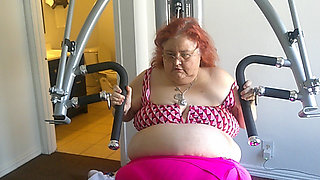 Big Beauty Nurse Vicki Is Exercising in the Gym Part 1
