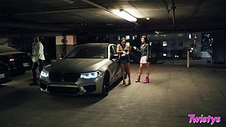 Whitney Wright's Interracial Parking Lot Passion in Heat