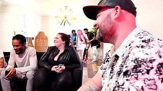 Interracial pool group sex