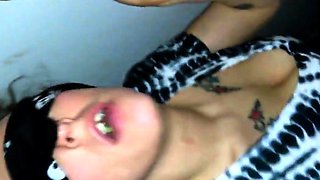 Girl's Secret Blowjob at Gloryhole