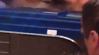 Cuckold humiliation by the hot tub