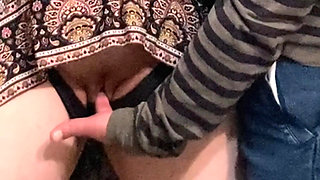 Old Stepdad Fingering Her Pussy