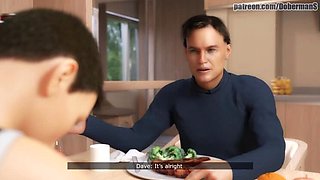 Stepmom with Big Tits Gives Stepson a Creampie