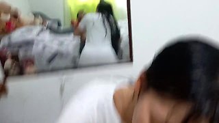 Pretty Plump Brunette Latina Babe Lets Her Stepdaddy Pound Her Pussy & Cover It With His Cum