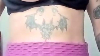 My girlfriend's petite, busty friend sends me a video of her nice tits