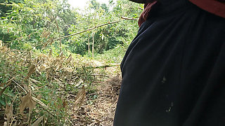 While walking around the field, he started punching loudly