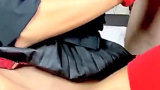 Adeline Murphy in Red Gets a Hard Fuck After Fleshlight Handjob. Cumshot Onto Tits. Buttplug. POV