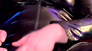 Feet, Pussy Worship in Latex Catsuit