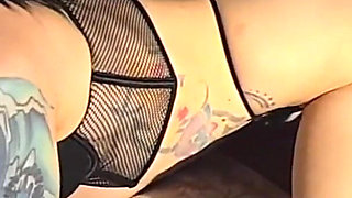 Envy Deepthroats His Huge Cock on Her Knees