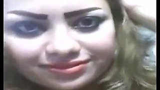 Curvy Arab Woman with Big Natural Breasts at Home