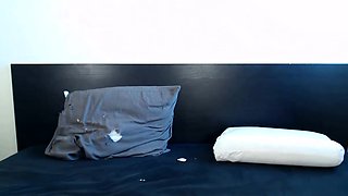 Amateur webcam slut shows tit on cam