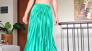 Flashing My White Tiny Thong in Front of You