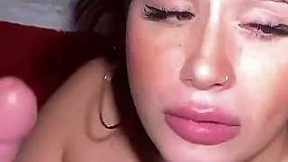 Deep Double Blowjob in the Middle of the Night with Two Very Horny College Girls