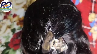 Fucked your Bhabhi's ass all night, took off her blouse and made her completely naked, applied oil and fucked her,