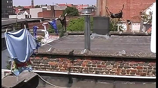 Pretty French Blonde Blows an Old Sack