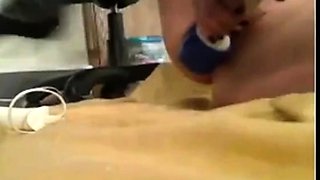 Double Hitachi Fun: Anal Squirting Webcam Show