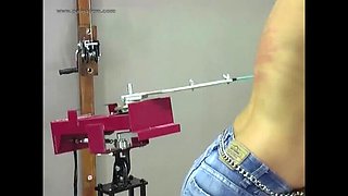 Brunette MILF Taylor Spanked Hard by Machine - Naked Whipping & Bondage