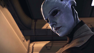 Liara and Eva Futa Sex on a Spaceship - 3D Sci-fi Animation